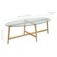 thumbnail image 6 of Evelyn&Zoe Olson 50.5" Wide Oval Coffee Table, Brass, 6 of 7
