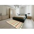 thumbnail image 5 of Ahgly Company Machine Washable Indoor Rectangle Abstract Khaki Gold Area Rugs, 8' x 10', 5 of 7