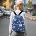 thumbnail image 7 of FORMRS Mini Backpack Purse for Women Quilted Travel Daypack Casual Shoulder Bag, Light Pink Jellyfish, 7 of 7