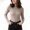 Khaki, variant on Vivianyo HD Women's Fitted Turtleneck Rib Knit Pullover Sweater, Fall Winter Slim Stretch Long Sleeve Top for Women Office Layering Daily Wear, Free Size