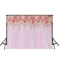 thumbnail image 2 of BSDHOME Polyester 7x5ft Fond de Photographie Fond de Rideau Rose Fond de Fleur Rouge pour Studio Photo de Mariage, 2 of 4