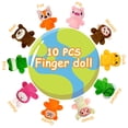 thumbnail image 4 of Set de títeres con dedos Sealive Soft Velvet Forest Animals x10, 4 of 8