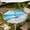 Beach Vibe, variant on Round Outdoor Tablecloth with Umbrella Hole, Zippered Fitted Waterproof Tablecover with Elastic Edge Fits 40"-44" Round Tables for Patio Picnic Garden Camping Party, Lemon Grove Pattern