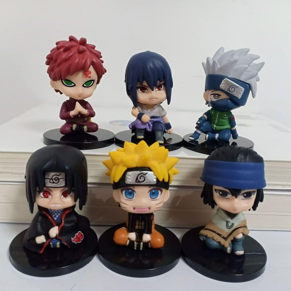 Venalisa 6 Q Version Sitting Naruto Figure Toy Naruto Sasuke Kakashi Naruto Doll