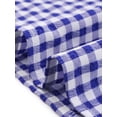 thumbnail image 5 of DARING DIVA Women's Plus Gingham Sweetheart V Neck Puff Short Sleeve Blouse 1X Royal Blue, 5 of 6