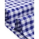 thumbnail image 5 of Blusas de mujer de talla grande Agnes Orinda con estampado de cuadros, escote en forma de corazón, mangas cortas abullonadas y decoración de botones, verano años 1950, 1X azul real, 5 of 6