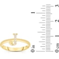thumbnail image 4 of Floreo 10k Yellow Gold Letter A-Z Small Block Alphabet Character CZ Initial Ring, 4 of 5