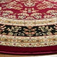 thumbnail image 3 of SAFAVIEH Lyndhurst Isadora Traditional Bordered Area Rug, Red/Black, 8' x 8' Round, 3 of 5