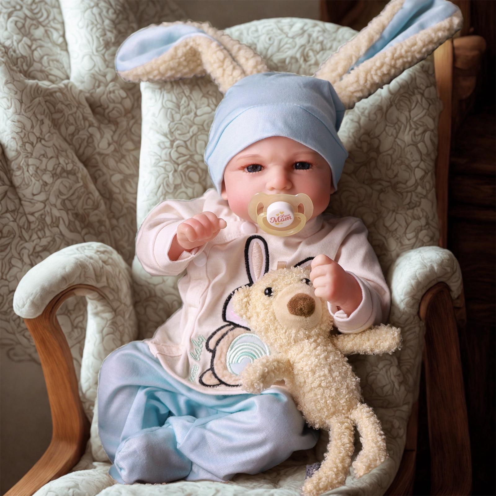 RSG Lifelike Reborn Baby Dolls 20 inch Soft Cloth Body Baby Dolls Adorable Playful Real Life Baby Dolls with Gift Box for Kids Age 3+