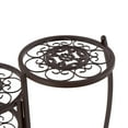 thumbnail image 6 of DecMode 24" x 18" x 18" 3 Tier Brown Metal Scroll Plantstand with Scroll Details, 6 of 14