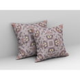 thumbnail image 2 of Divine Flowers Indoor/Outdoor Pillow with Removable Cover in Brown Yellow 16x16, 2 of 5