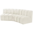 thumbnail image 5 of Bowery Hill Contemporary Soft Cream Velvet Modular Sectional, 5 of 8