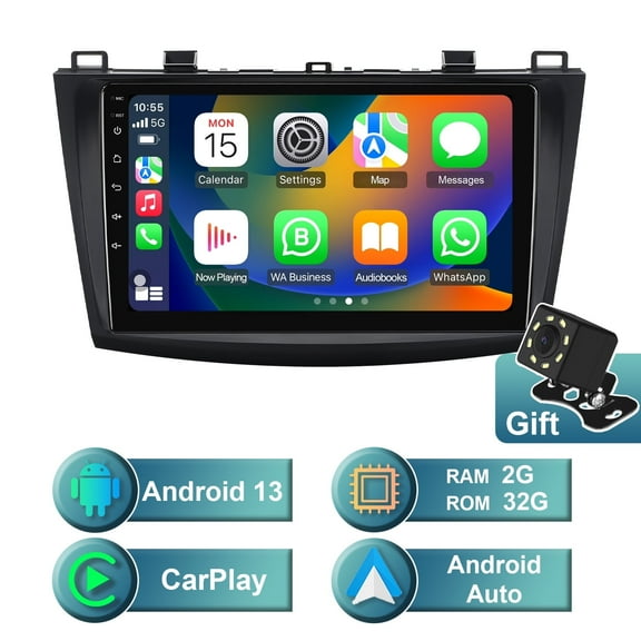 Android 13 Car radio for Mazda 3 2010 2011 2012 2013 Multimedia Stereo Wireless Carplay Android Auto Autoradio Navigation GPS WIFI Mirror link Camera FM BT 2 32GB