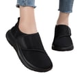 thumbnail image 5 of Women's Lightweight Wide Walking Shoes for Seniors, Breathable Orthopedic Comfort Shoes, Adjustable Strap Easy-Wear Footwear for Middle-Aged & Elderly, Spring Casual Mom Shoes Black 36, 5 of 9