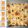 thumbnail image 2 of Tchckioa Halloween Shower Curtain,72x72 Inch Waterproof Hooks Bath Curtain Decor for Bathroom,Orange, 2 of 8