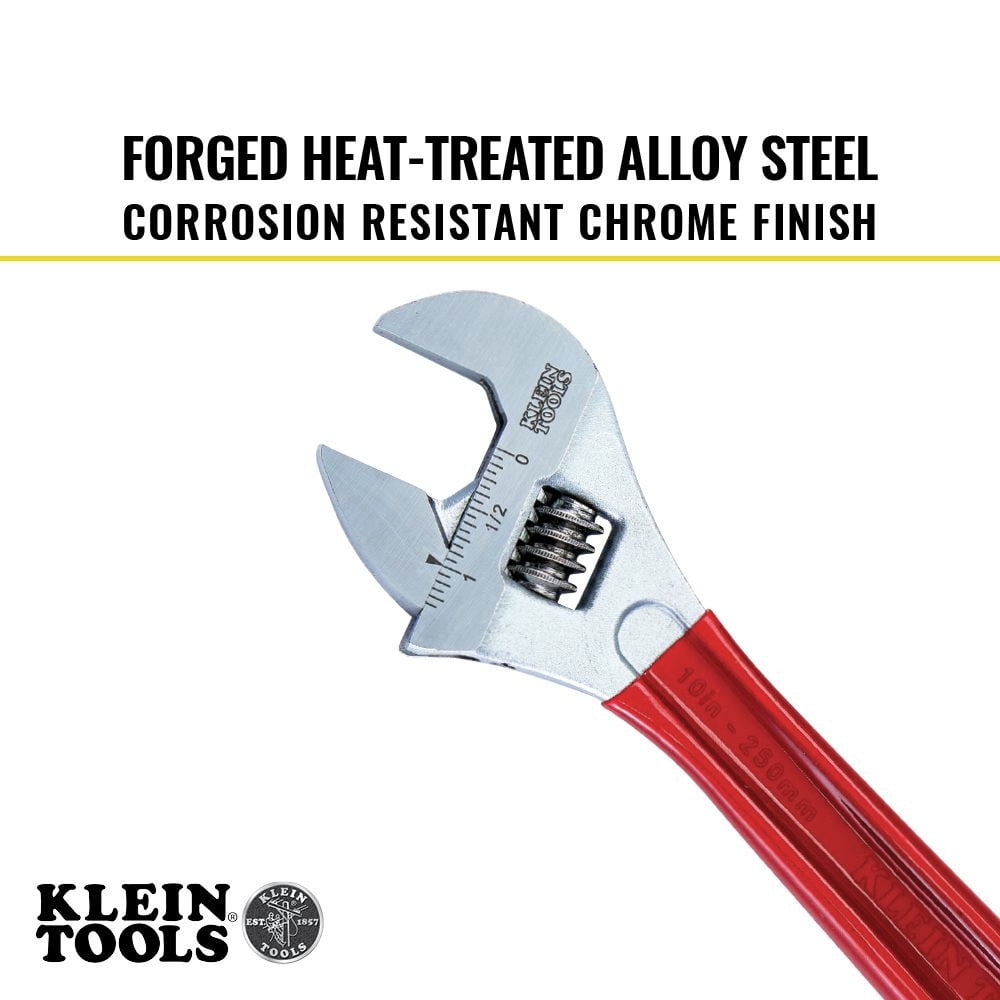 Klein Tools 10In Adj. Wrench Extra Capacity