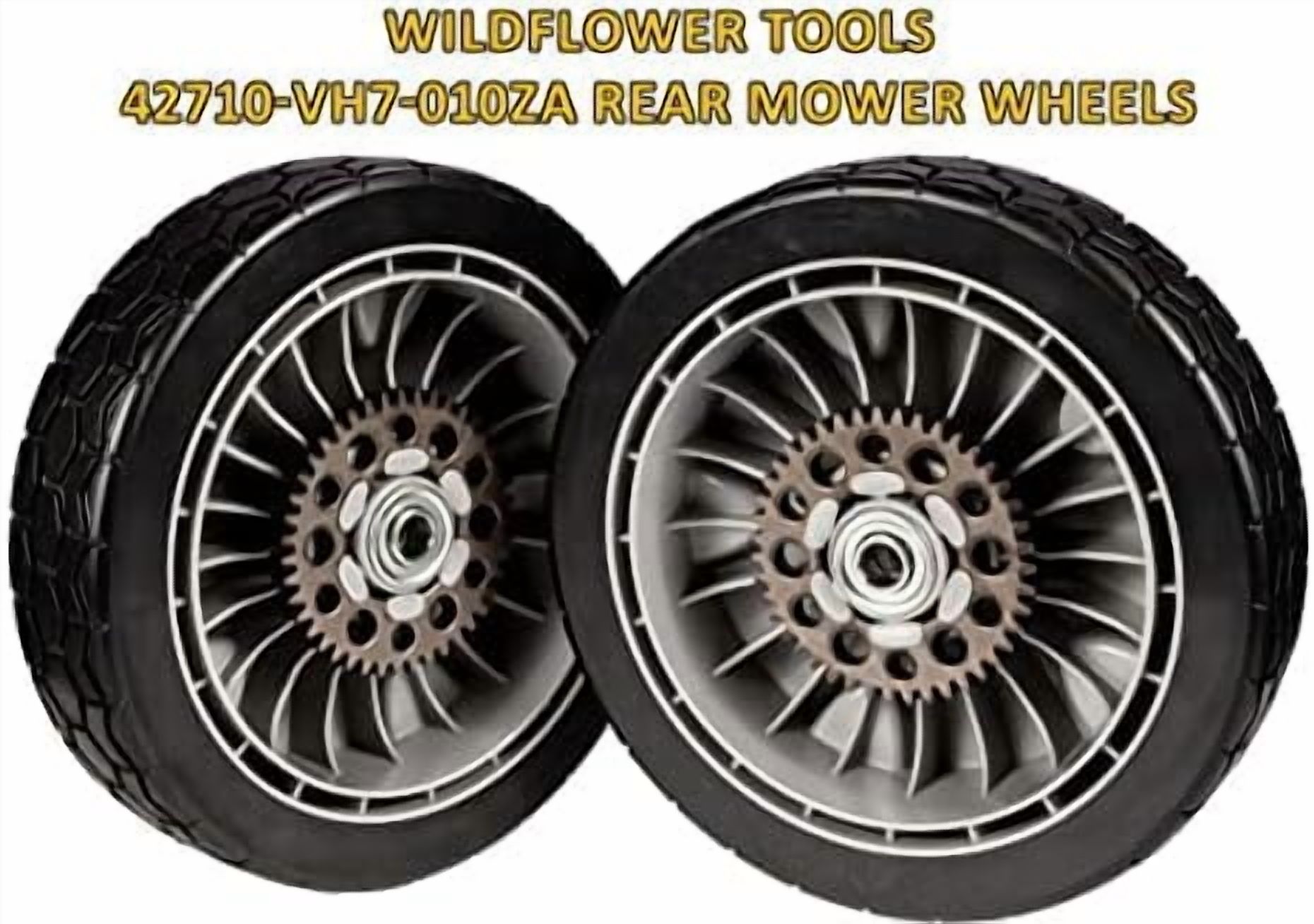 42710-VH7-010ZA Rear Mower Wheels for Honda HRR216, HRX217 (Set of 2)$$Tools