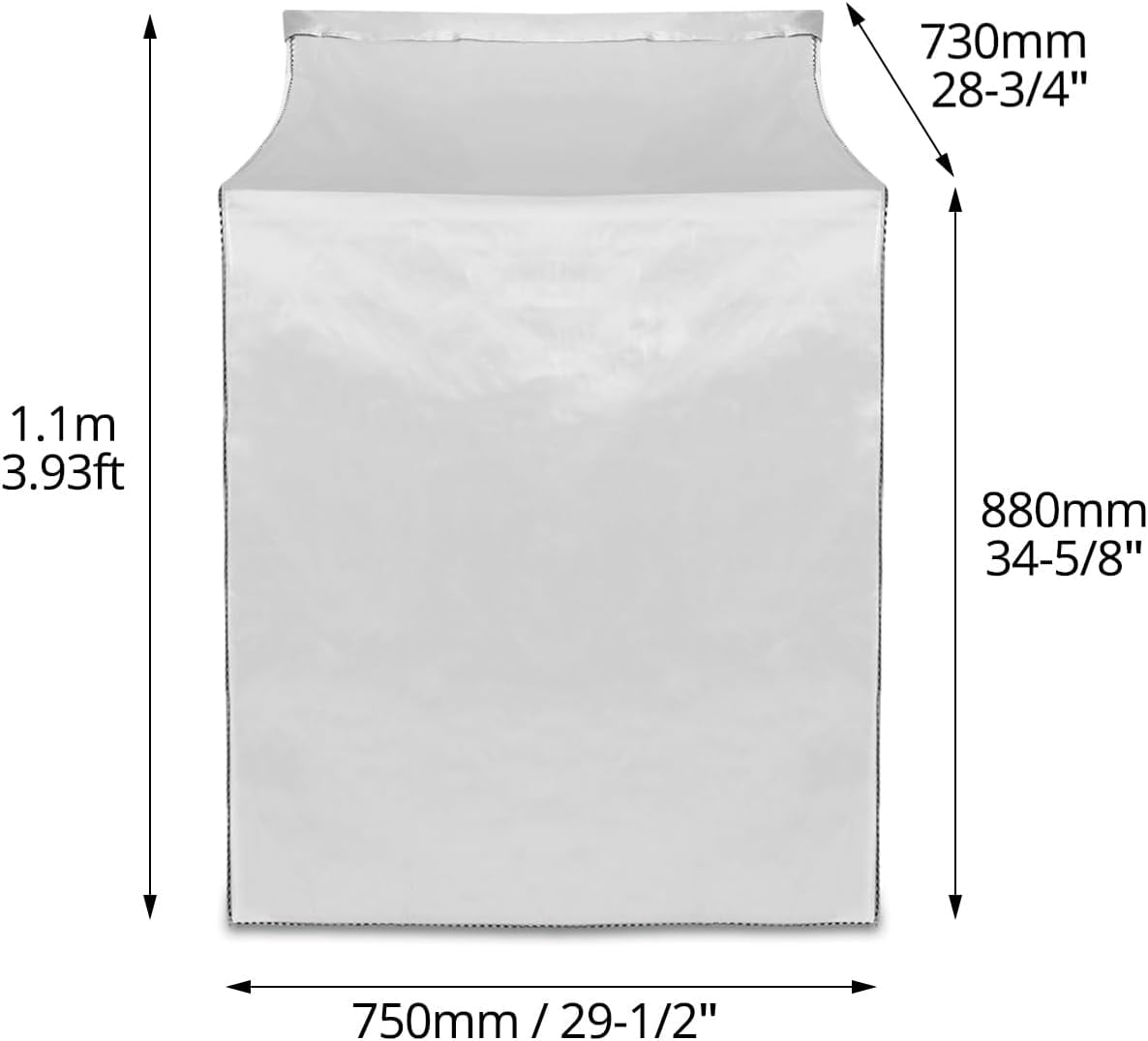 Washer and Dryer Covers, 2 Pack Heavy Duty Waterproof Washing Machine Cover for Most Top Load or Front Load Machine, Dustproof, All Weather Protection, 29" W x 28" D x 43" H