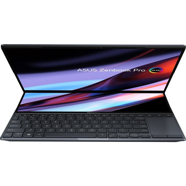 Asus Zenbook Pro Duo OLED 14.5\" 2.8K, Touchscreen, Intel Core Iris Xe Graphics, 32GB RAM, 1TB SSD, Tech Black, Windows 11 Home, UX8402ZA-DB76T - Walmart.com