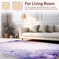 thumbnail image 2 of ODIKA 2'x3' Machine Washable Non-Slip Area Rug, Lavender Dreamscape with Flowing Petal Motifs and Ombre Layers High Traffic Rug, Purple, 168059, 2 of 7