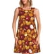 thumbnail image 1 of Balery Almond Nuts Vestidos de verano para mujer con estampado: vestido holgado sin mangas, vestido playero informal y cómodo para días calurosos., 1 of 7