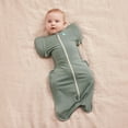 thumbnail image 5 of Love to Dream Swaddle Up Fleece 1.5 TOG Baby Sleep Sack, Arms Up Design, Twin Zipper, Newborn 5-8.5 lbs, Olive Twigs, 5 of 6