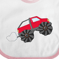 thumbnail image 4 of Inktastic Red Monster Truck Action Boys or Girls Baby Bib, 4 of 4