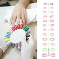 thumbnail image 4 of 24Pcs Flower Press on Nails Short Square Fake Nails with Daisy Design Flower False Nails Acrylic Nails Flower Nails Press ons Glossy Stick on Nails Full Cover Glue on Nails for Women Girls, 4 of 4