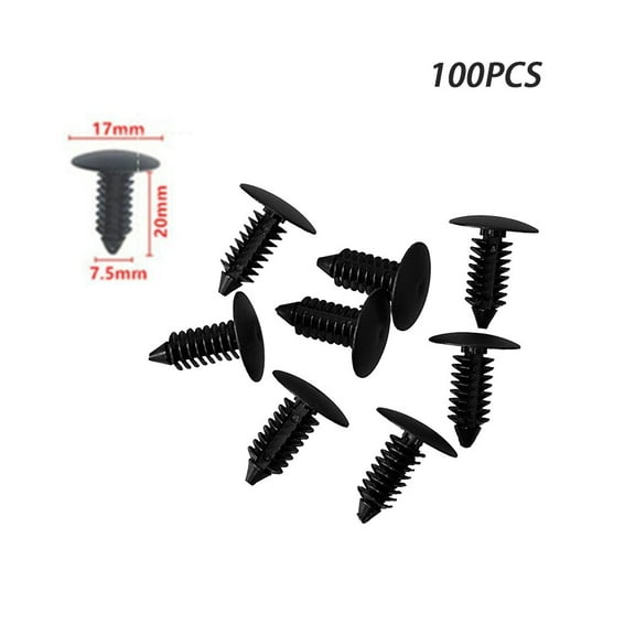 100pcs Car Fender Door Fastener Plastic Bumper Trim Clip Body Rivet Universal