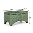 thumbnail image 5 of Homebeez 29.8" Velvet Storage Ottoman Bench Footrest Stool for Bedroom, Green, 5 of 8