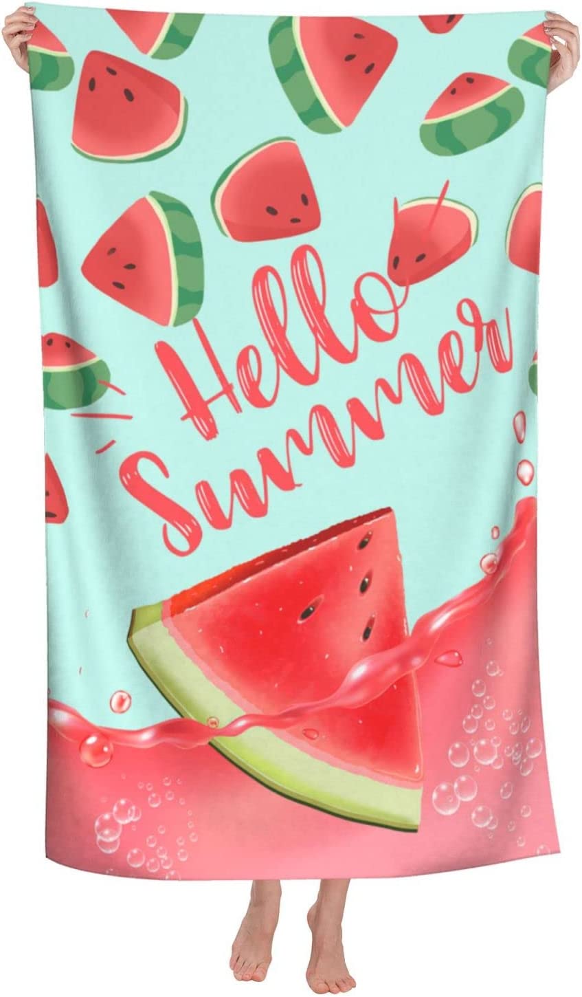 Watermelon Beach Towel Oversized Microfiber Beach Towels for Travel Large Sand Free Quick Dry