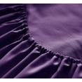 thumbnail image 4 of Mutlu Home Goods Rayon Made From Bamboo Sheets Set, Twin XL Purple Sheets -Deep Pockets-Available in Queen,King,Full,California King,Twin,Twin XL-Wrinkle Free-Ultrasoft-3 Pieces, Twin XL, Purple, 4 of 5
