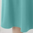thumbnail image 5 of Linfrsh Women's Solid Lightweight Flare Midi Pull On Closure Skirt Plus Size Mint Green,L, 5 of 5