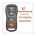 thumbnail image 3 of Para XKNI00EN Universal Wire Remote Key Fob Flip Separado 4 Botones para Style para VVDI Key Tool, 3 of 5