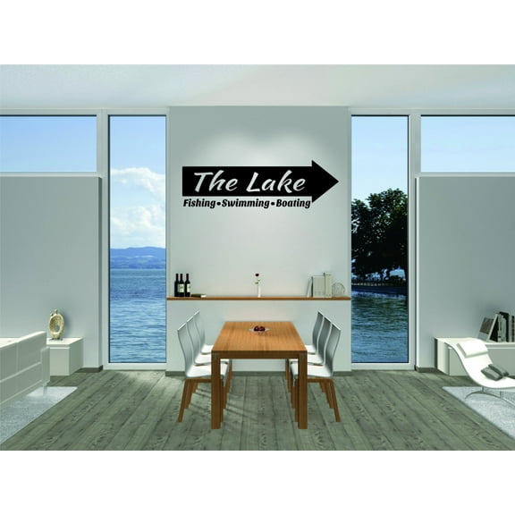 New Wall Ideas The Lake Fishing Swimming Boating Quote Getaway Lake House Vacation 16x24"