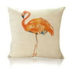 "Flamingo Sofa Pillow Case, Decorative Birds Flamingo Pillow Cover 18 x 18"" cotton linen fabric (1C) By Wonder4 Ship from US"