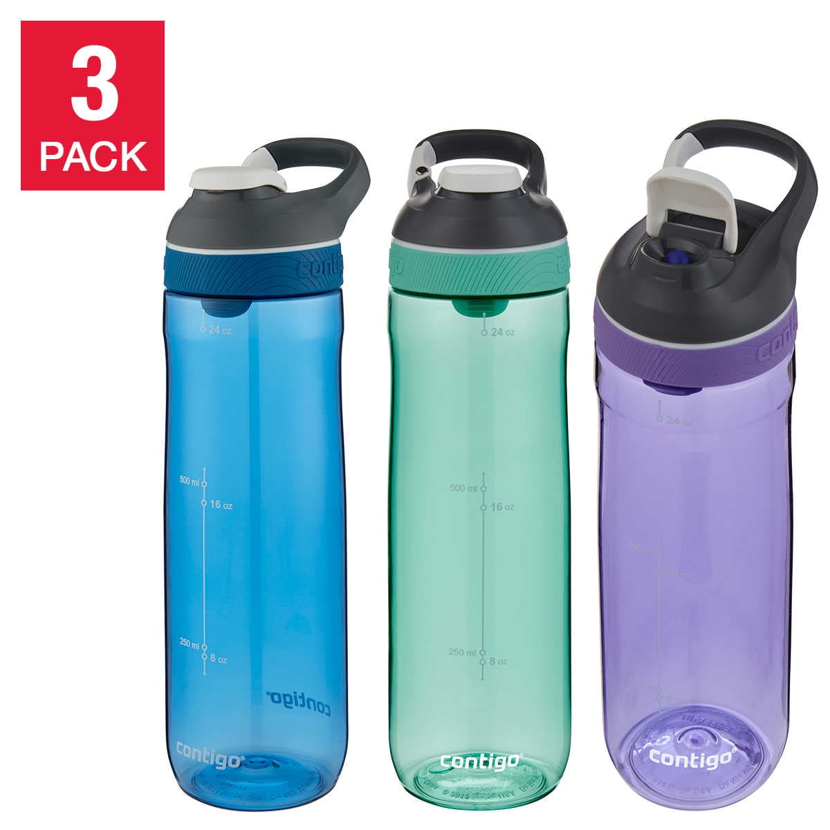 Contigo Cortland 24 oz Water Bottle, 3pack Walmart Canada