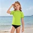 thumbnail image 5 of FUZHIQ Boys Girls Rash Guard Short Sleeve UPF 50+ Sun Protection Swim Shirt Kids Quick Dry SPF Water Shirt,11-12 Years, 5 of 6