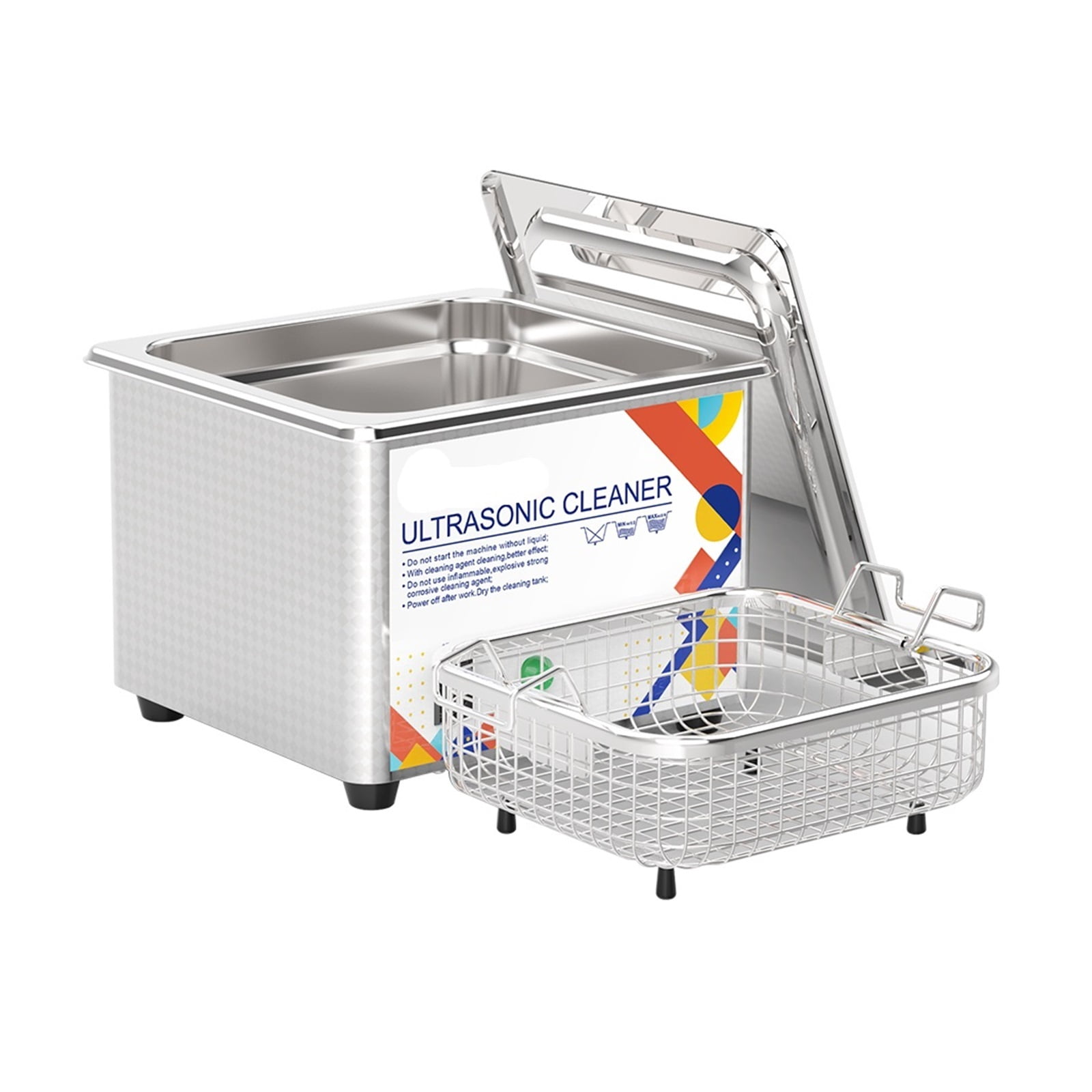 Ultrasonic Cleaner 800ML 1L 40KH 35W 60W Easy Operation Jewelry Glasses Makeup Washer Bath