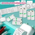 thumbnail image 2 of baomifa-10 Rolls Mini Printer Sticker Paper Refill for Most Mini Thermal Printers, 57 x 25mm for T02/M02 （Remove Plastic roll Holder） Thermal Sticker Paper Rolls for Study Notes Photos Journals Memo, 2 of 4