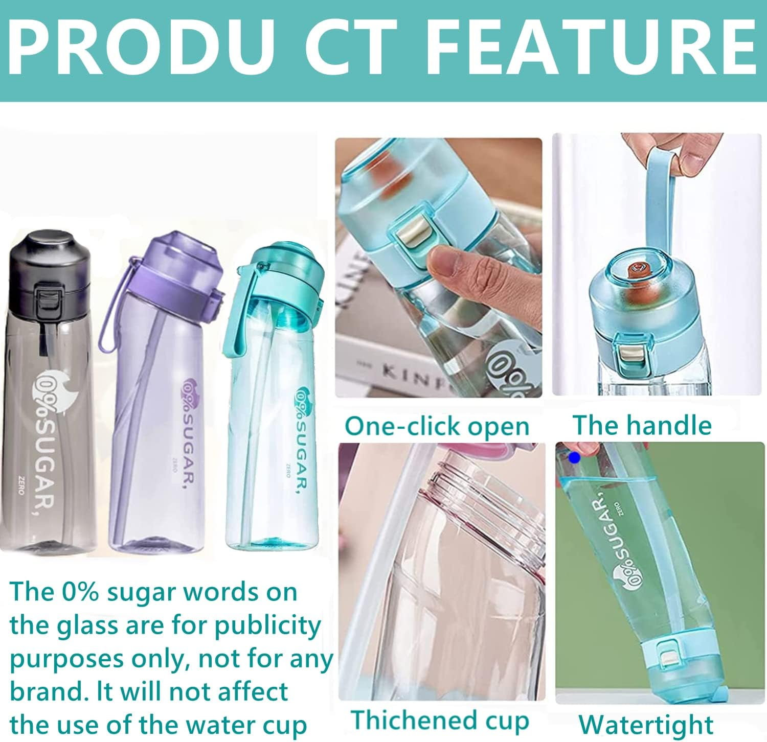 Flavor Air Water Bottle, Air Water Bottle with 7 Flavor Pods, 750ML Air  Drinking Water Bottle Starte…See more Flavor Air Water Bottle, Air Water