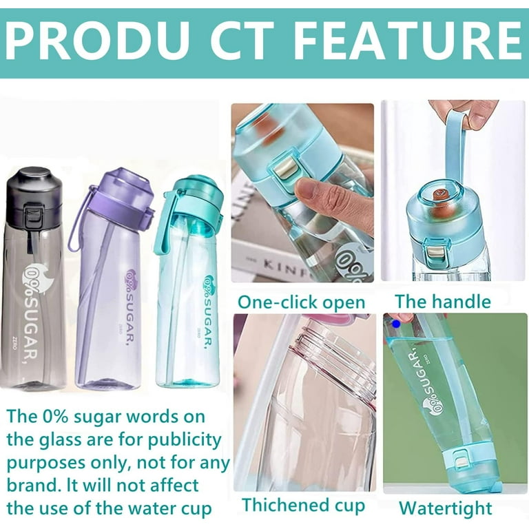 650Ml Air Up Water Bottle with 7 Fruit Fragrance Bottle Flavored Taste Pods  US