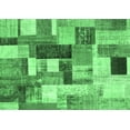 thumbnail image 1 of Ahgly Company Indoor Rectangle Patchwork Emerald Green Transitional Area Rugs, 4' x 6', 1 of 4