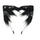 thumbnail image 2 of Diadema con orejas de gato para Halloween, accesorio para fotos de disfraz de cosplay, diadema para el pelo Negro, 2 of 8