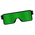 thumbnail image 4 of Gafas de Disfraces de Halloween Lentes Luminosas LED Recargable con 8 Patrones Dólar, Corazón, Desamor, Fuegos Artificiales, Verde Zulema Anteojos LED que brillan intensamente, 4 of 7