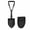 Small Matte Black, variant on Folding Military Shovel, Heavy Duty 45 Carbon Steel Entrenching Tool with Dual Handles, Detachable Tactical Survival Spade for Camping, Off-Roading & Gardening, Tactical Gunmetal Gray