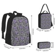thumbnail image 2 of Balery Purple Butterflies Mochila escolar 3 en 1 para niños: mochila resistente con lonchera térmica y estuche para lápices. Mochila escolar para niños y niñas., 2 of 7