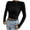 Black, variant on Timegard Womens Tops Cropped T-Shirt Crewneck Casual Long Sleeve Fitted Going out Tight Shirts Tops