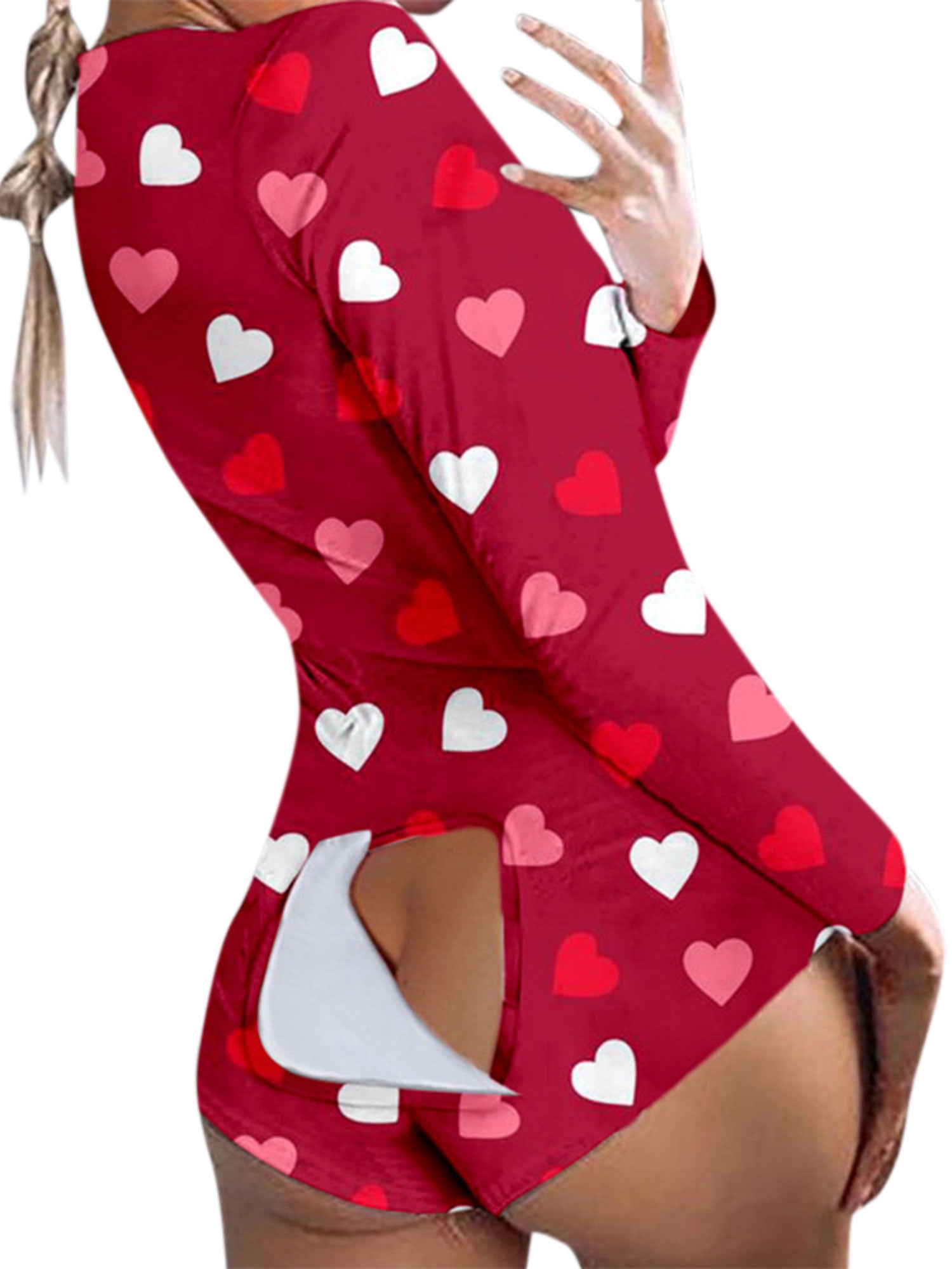 Womens Casual Pajamas Jumpsuit Pyjamas Ass Buttons Bodysuit Sleepwear Rompers Walmart Com Walmart Com