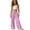Pink, variant on Gunia Linen Pants For Toddler Girls Wide Leg Pants Elastic Waist Lightweight Casual Jogger Double Layer Pleated Sportswear Trousers Beige 4-5 Years